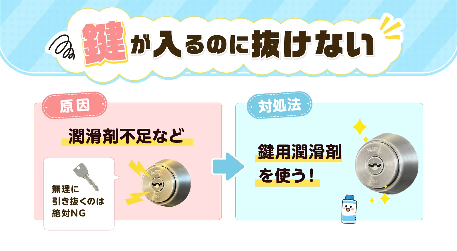 鍵が抜けない時の対処法
